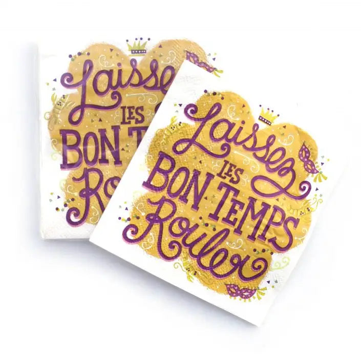 Mardi Gras Cocktail Napkins
