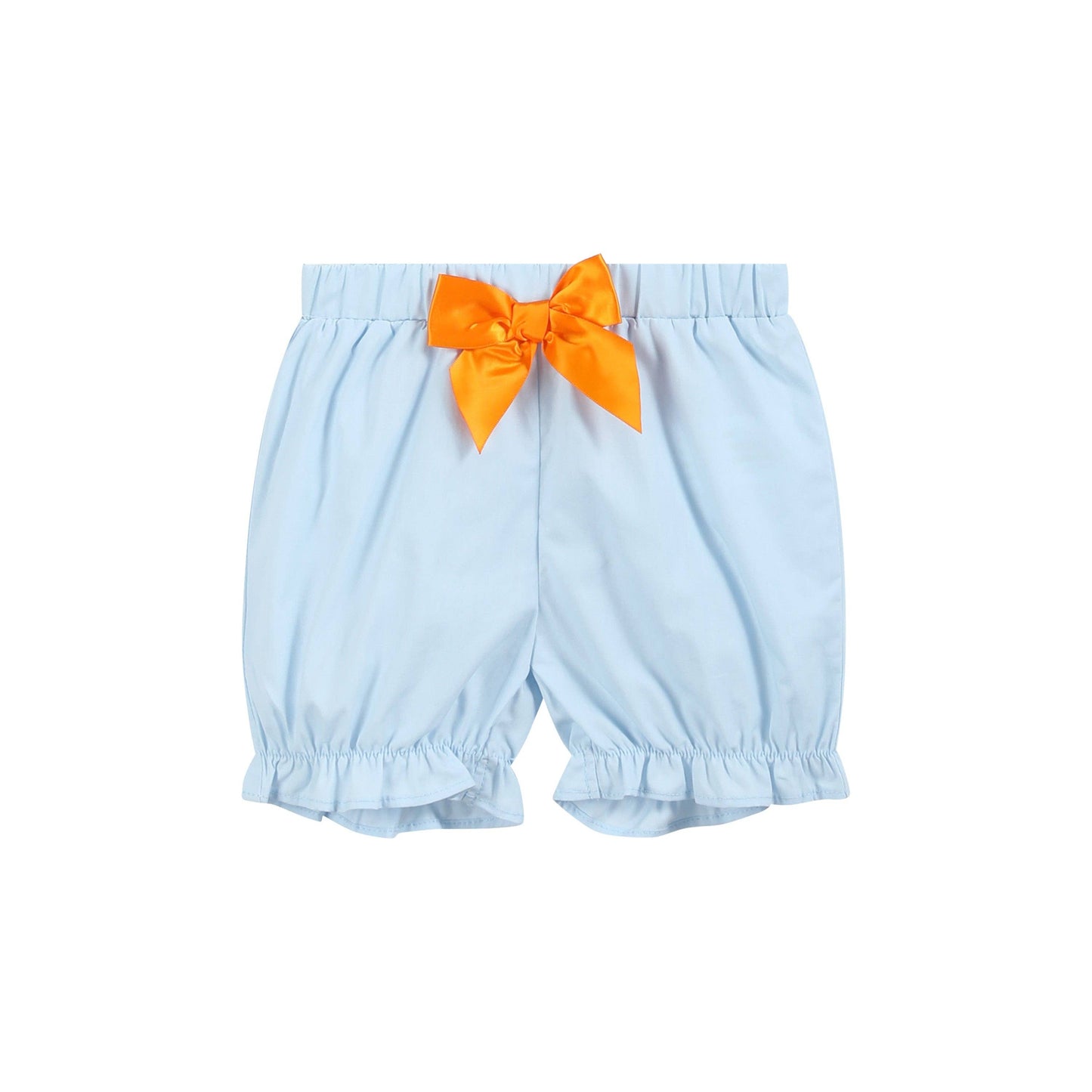 Light Blue Pumpkin Vine Smocked Bloomer Set