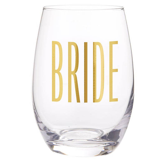 Stemless Wine Glass - Bride