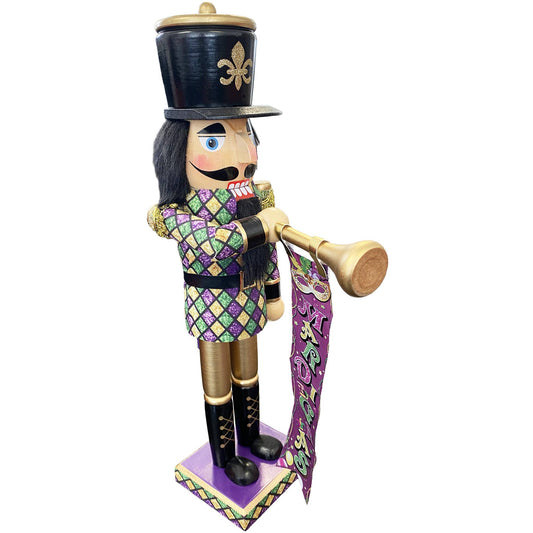 14" Mardi Gras Bugler Nutcracker