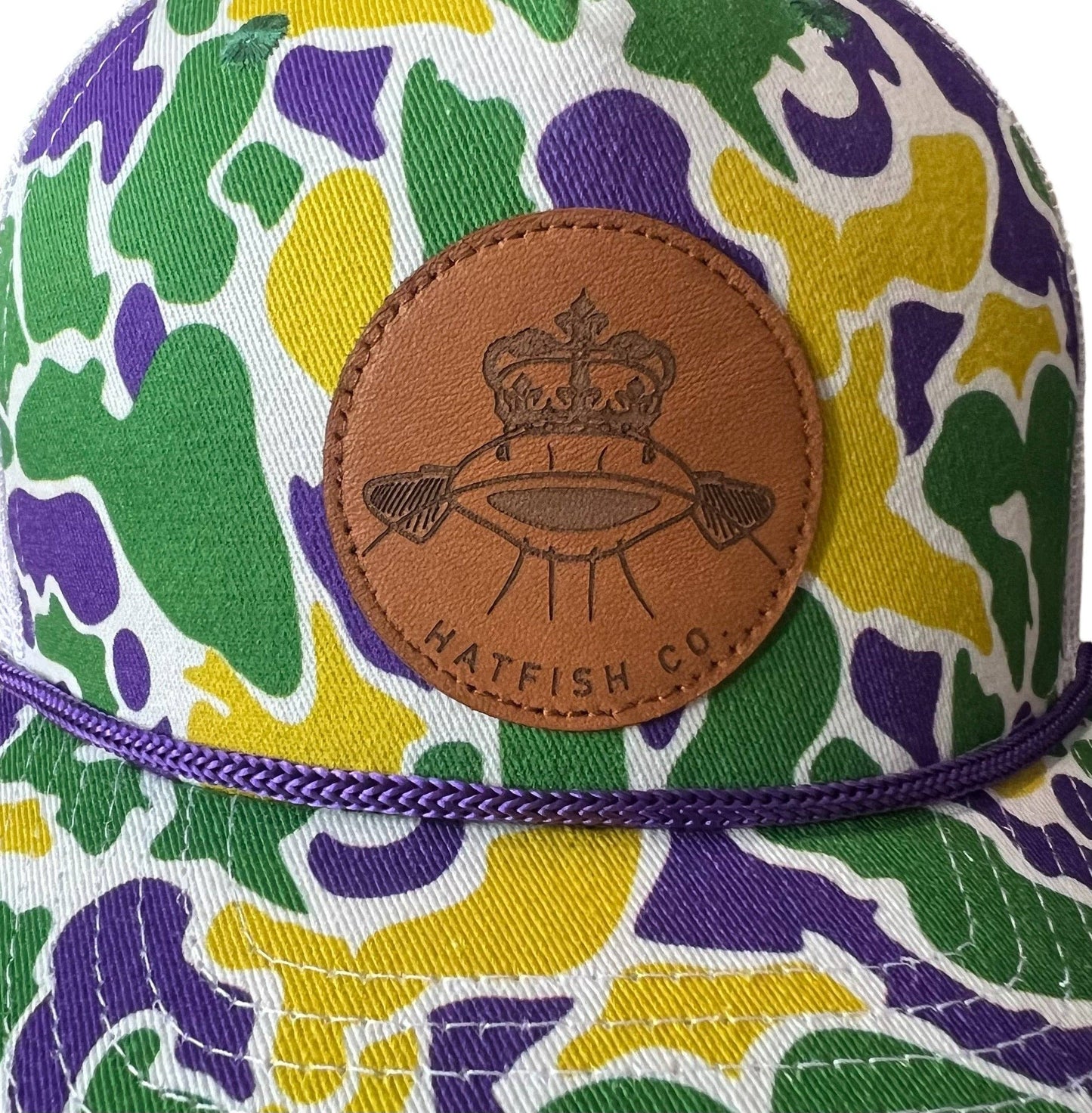 Youth Camo Mardi Gras Trucker Hat