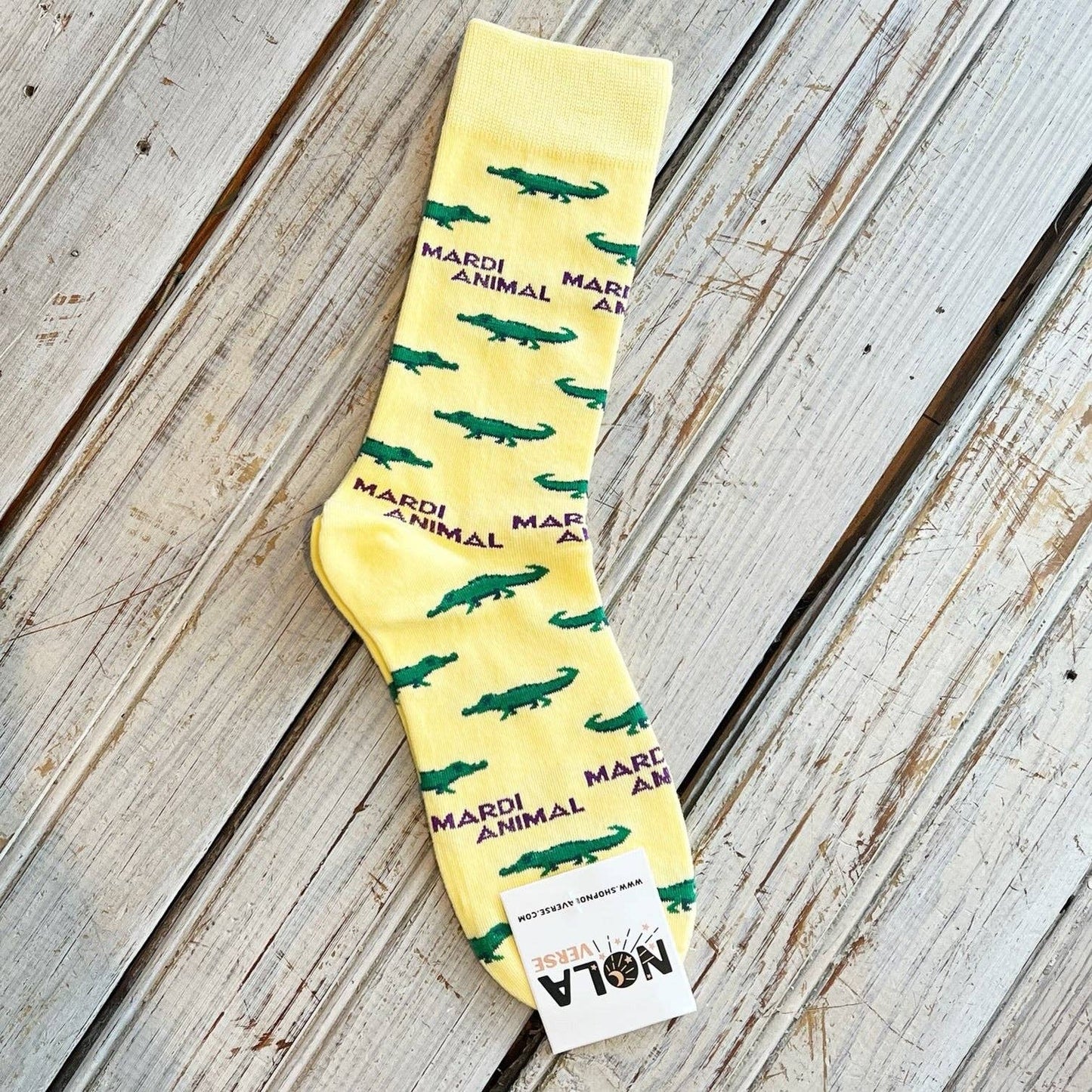 Mardi Animal Socks-yellow