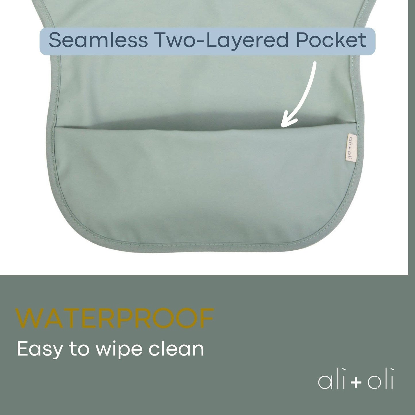 Smock Bib Long & Short Sleeve Set (Dino-Mint)