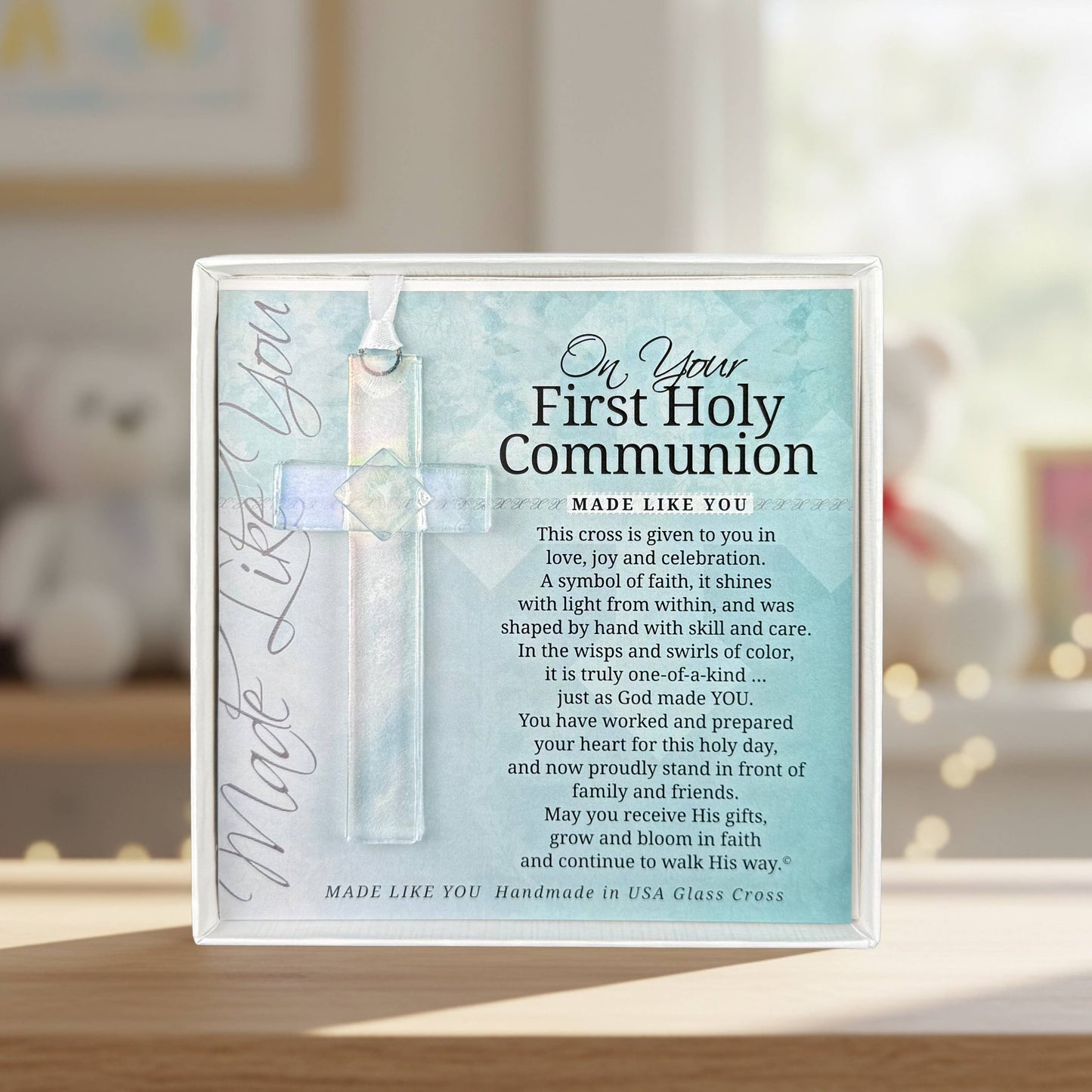 1st Holy Communion Iridescent Cross