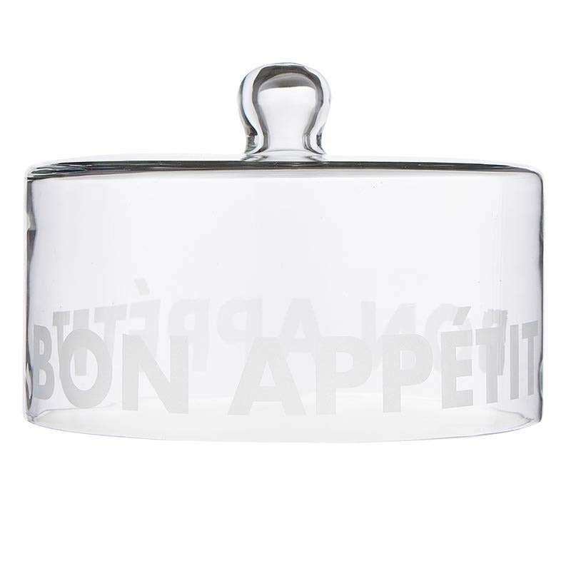 Face to Face Glass Serving Tray - Bon Appetit