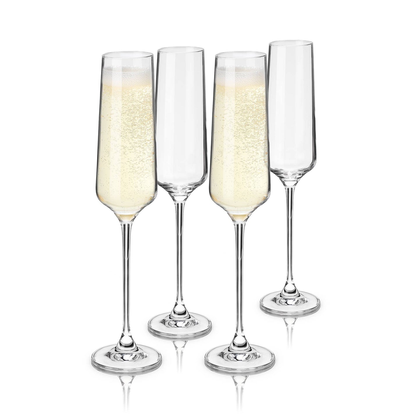 Crystal Champagne Flutes - Set of 4
