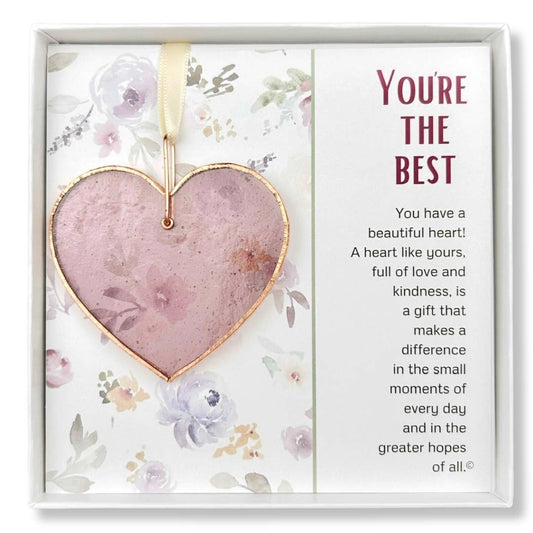 You're the Best: Handmade Stained Glass Heart