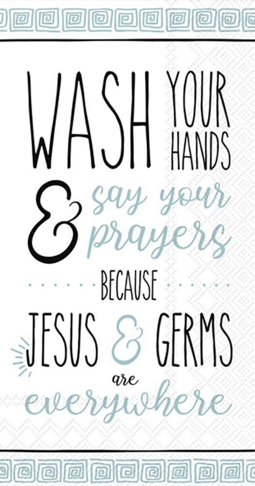 Jesus & Germs Paper Guest Towel