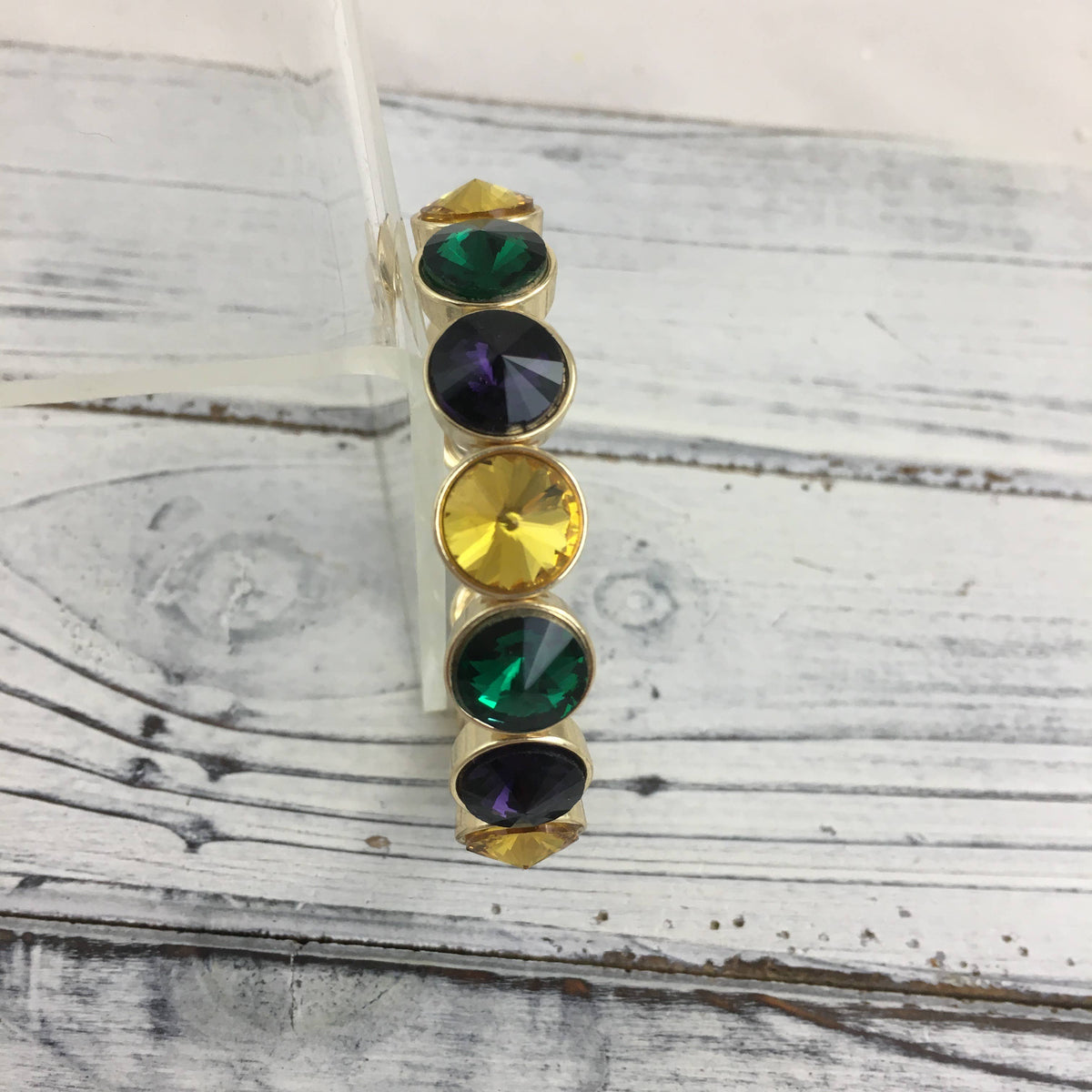 Mardi Gras Gemstone Stretch Bracelet