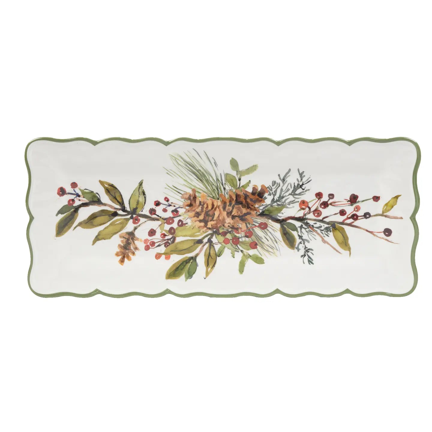 Winters Forest Melamine Rectangular Platter 19in X 8in