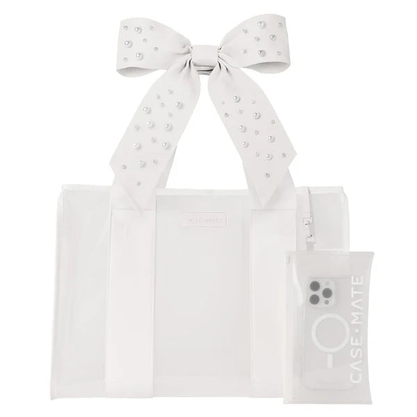 Case-Mate Ivory Pearl Bow Jelly Tote