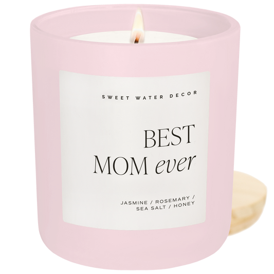 Pink Matte Jar Candle - Best Mom Ever