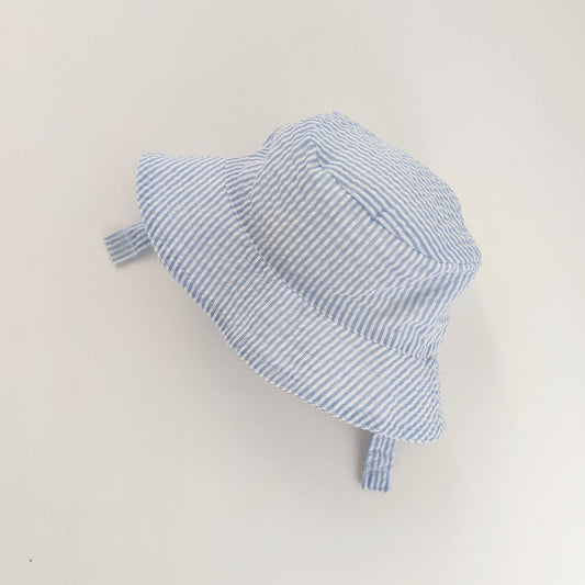 Light Blue Stripe Seersucker Bucket Hat Baby & Toddler