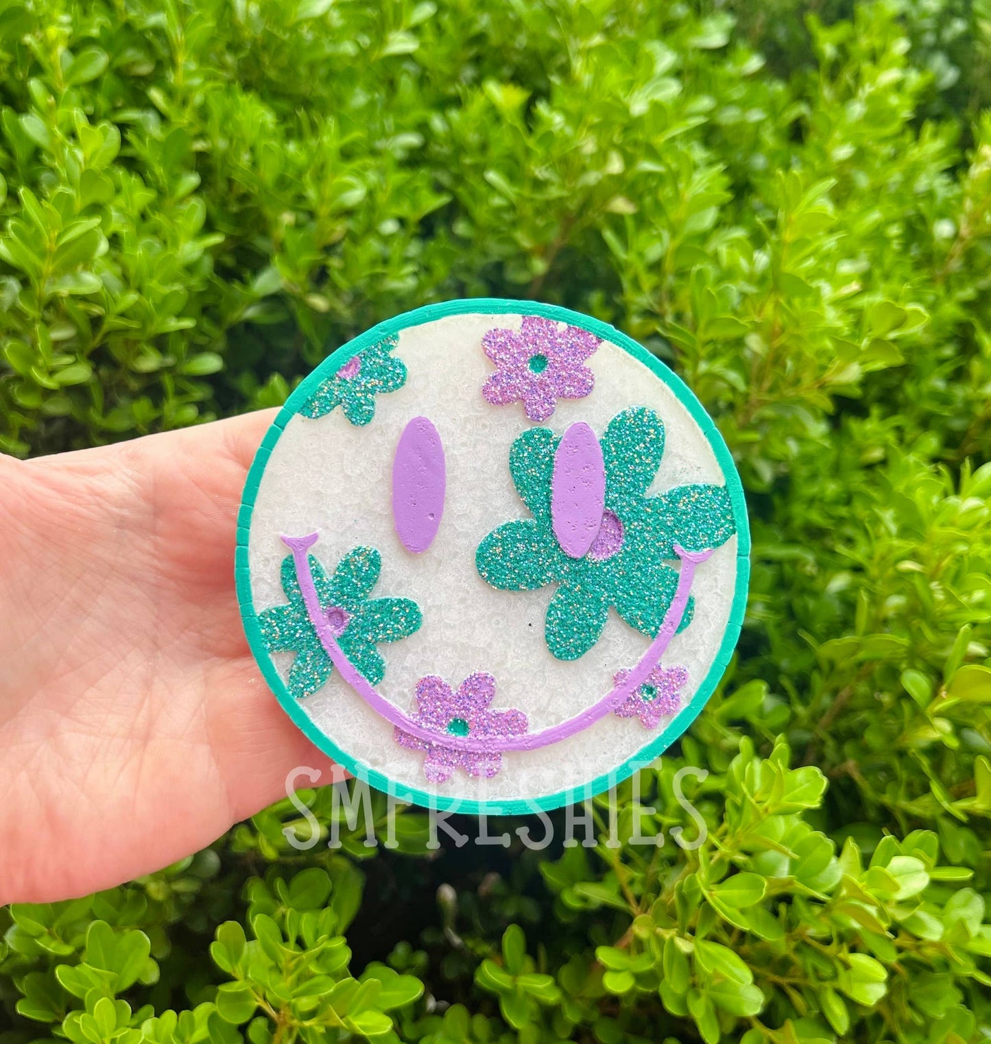 Floral Smiley Car Freshie