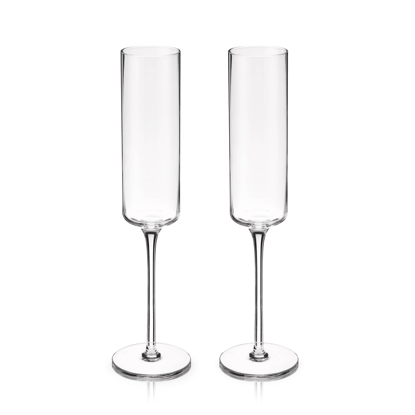 Laurel Crystal Champagne Flutes by Viski – Set of 2