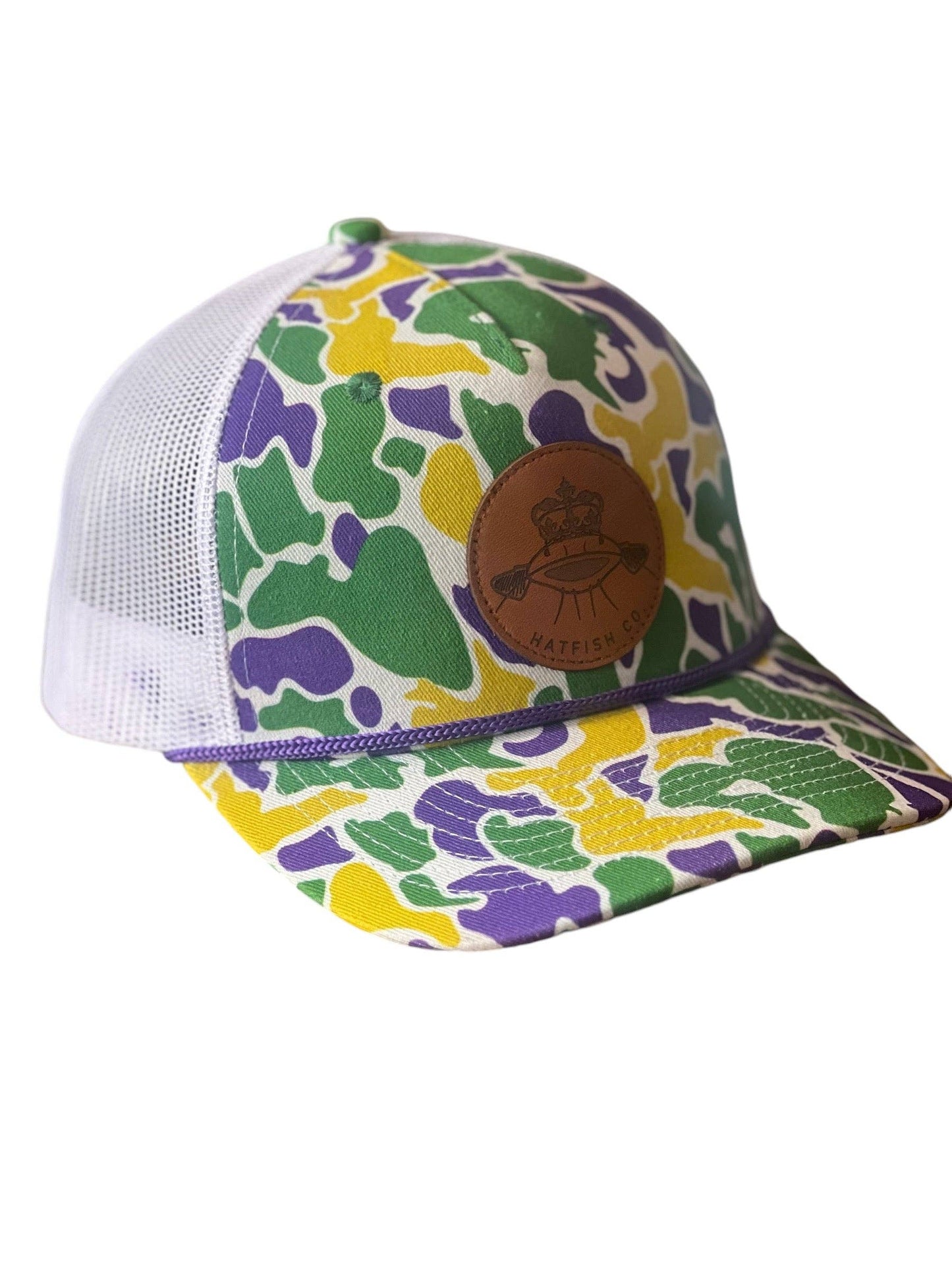 Youth Camo Mardi Gras Trucker Hat