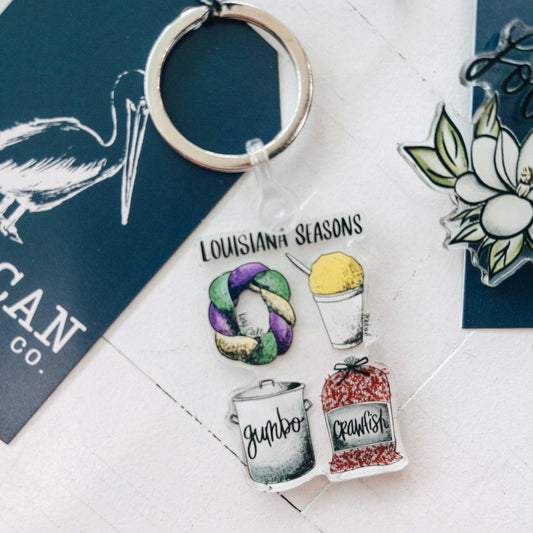 Louisiana Seasons Snowball Keychain