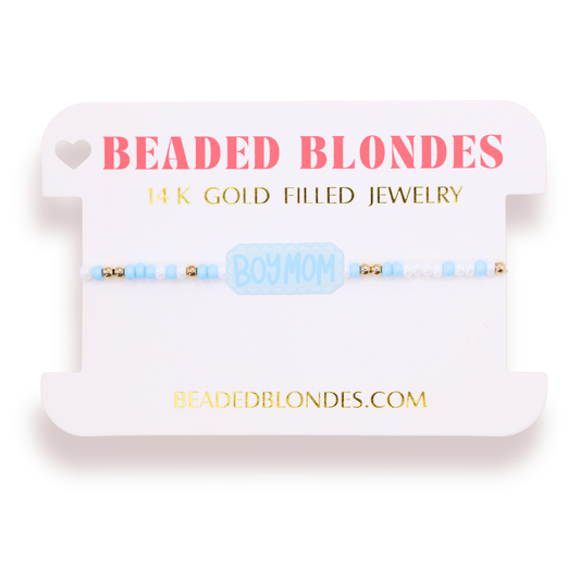 Boy Mom Bracelet on Color: Standard 6.75 Inch