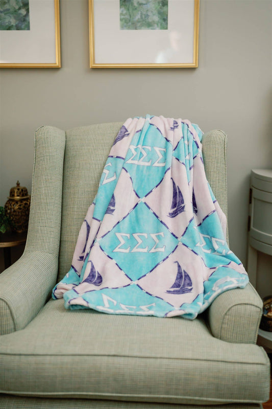 Tri Sigma Flannel Fleece Blanket