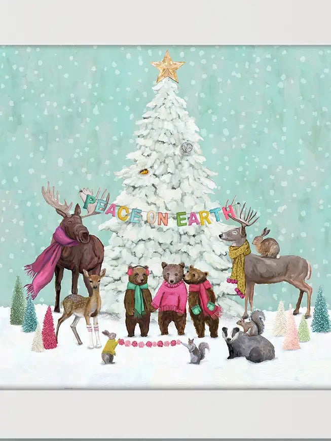 Holiday - Peace on Earth Christmas Tree Cathy Walters Tea Towels