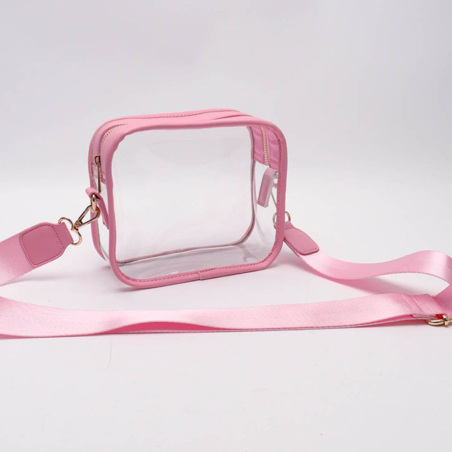 Light Pink Clear Stadium Crossbody Bag