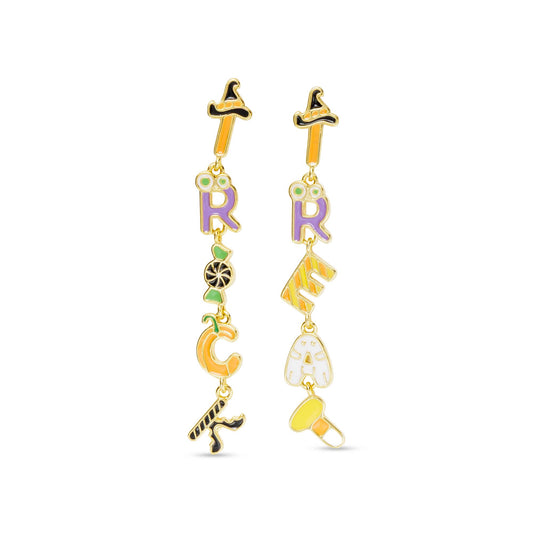 Gold Trick or Treat Dangle Earrings