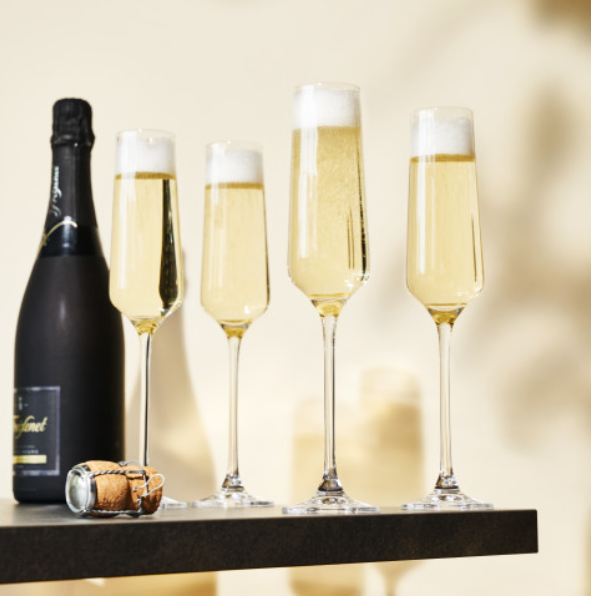 Crystal Champagne Flutes - Set of 4