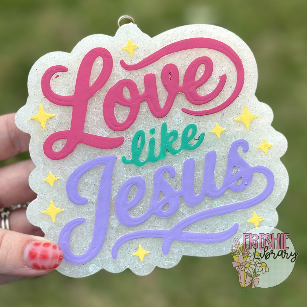 Love Like Jesus Script Car Freshie 