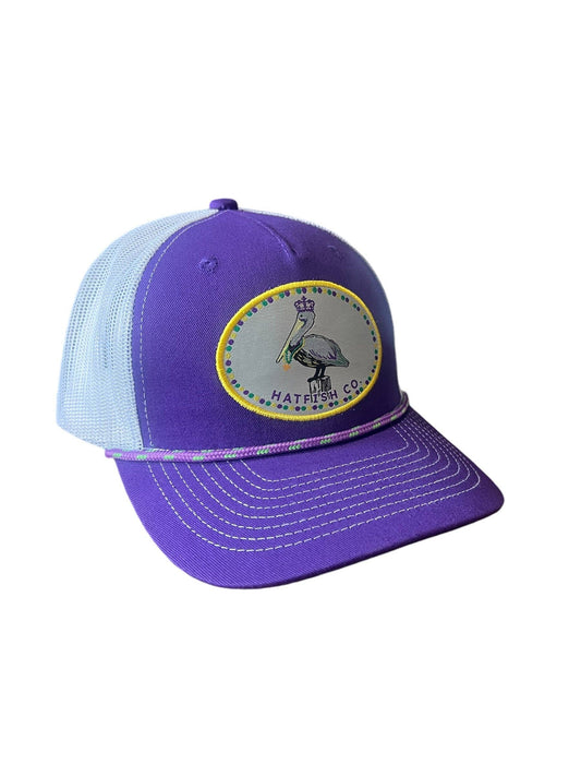 Mardi Gras Pelican Trucker Cap