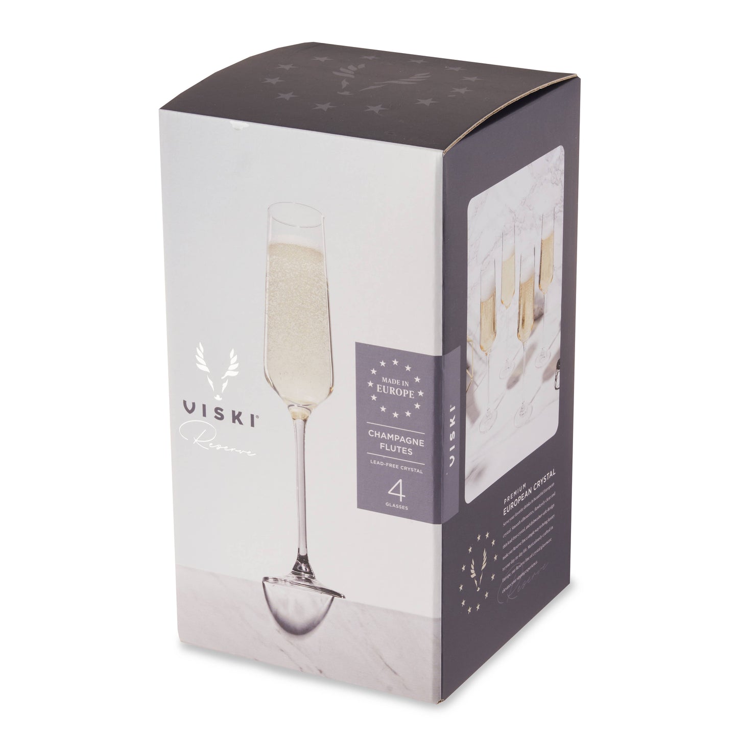 Crystal Champagne Flutes - Set of 4
