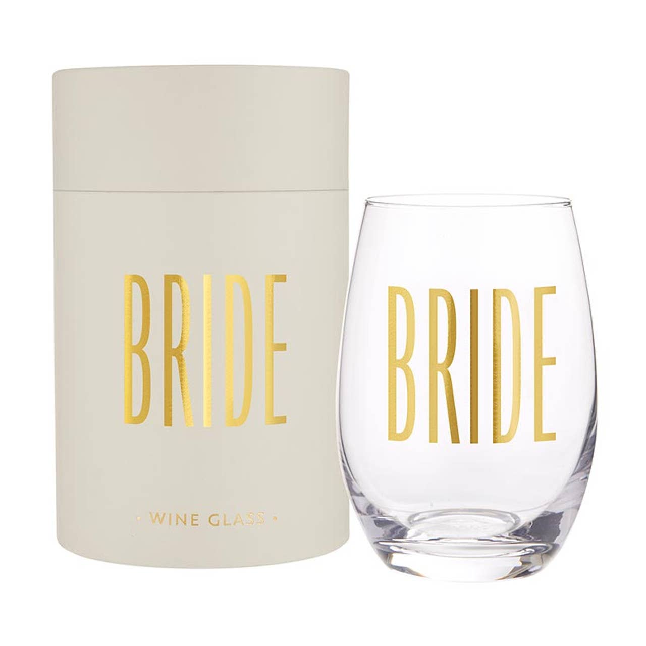 Stemless Wine Glass - Bride