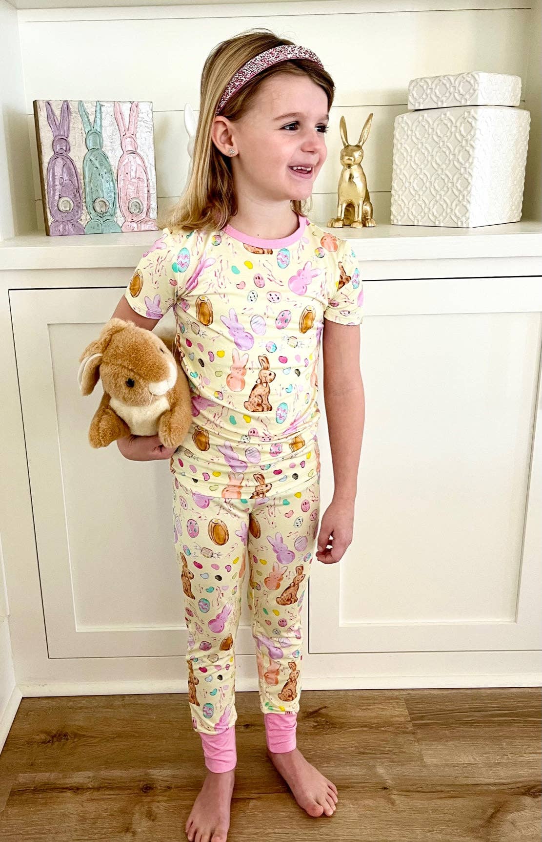 Easter Candy Yellow/Pink Pajama Pants Set