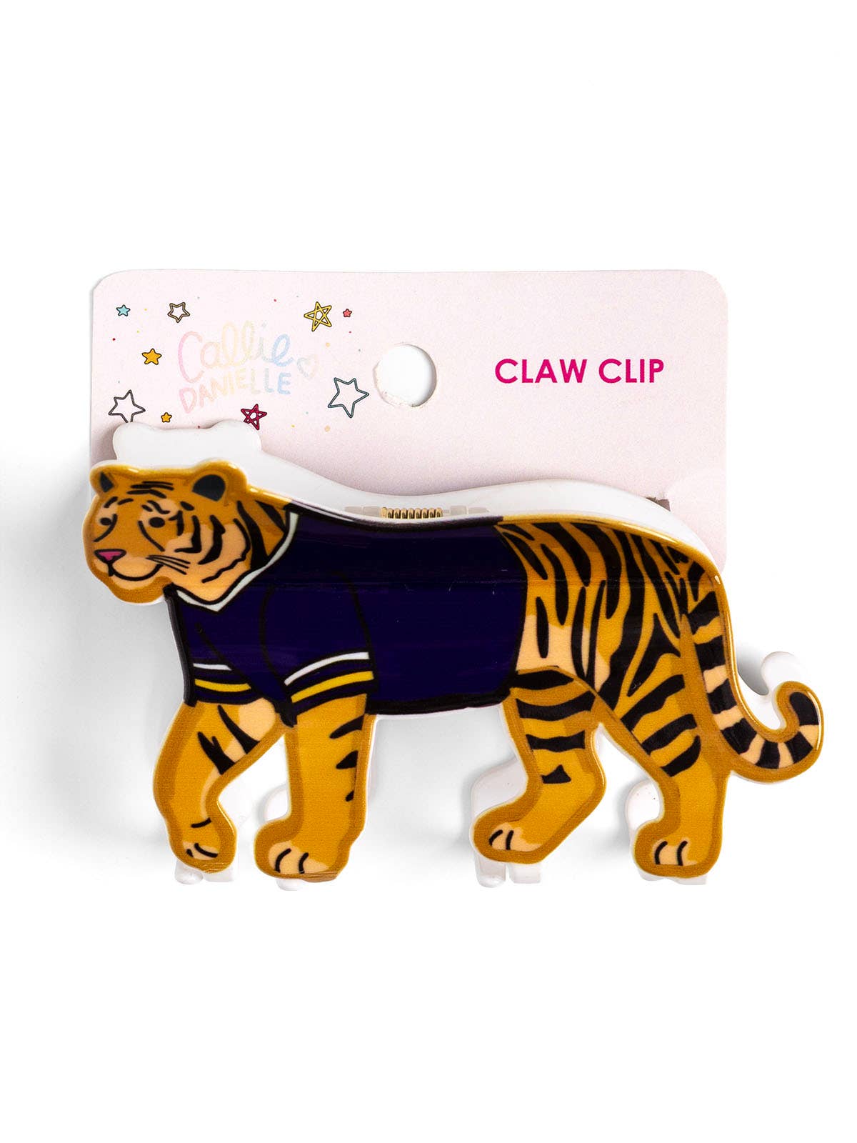 Tiger Football Game Day Claw Hair Clip