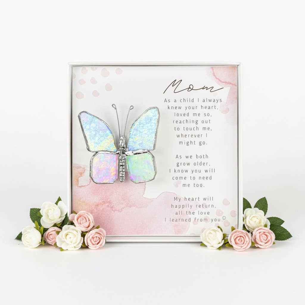 Mom Stained Glass Butterfly