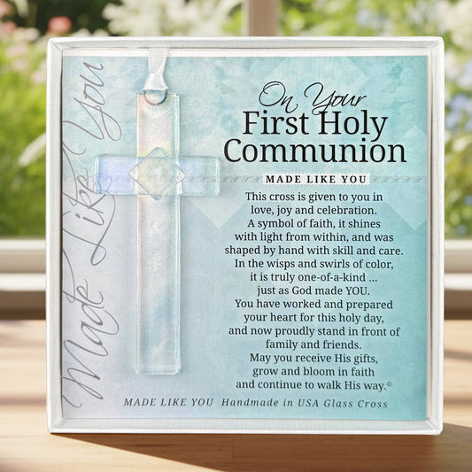 1st Holy Communion Iridescent Cross
