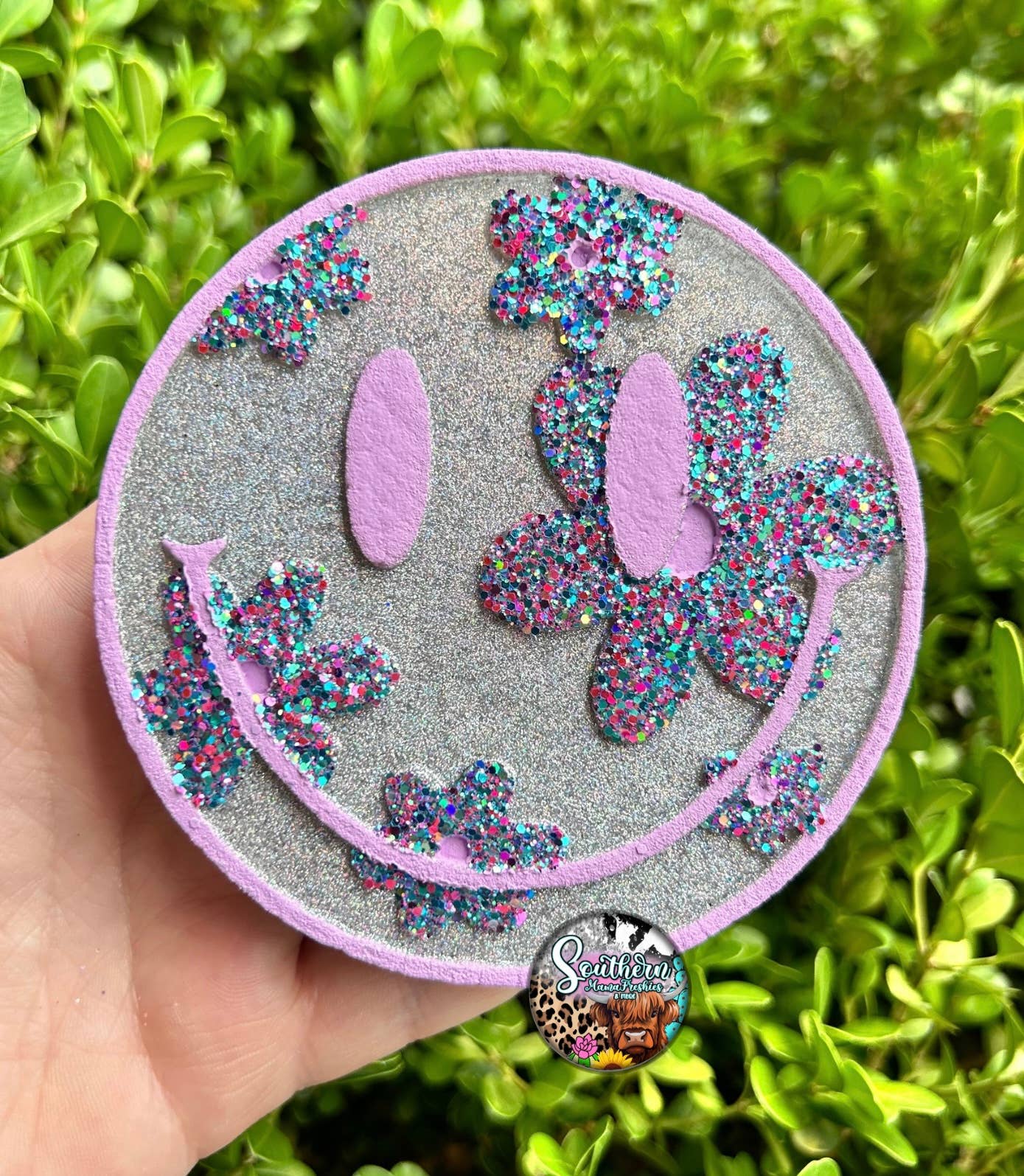 Floral Smiley Car Freshie