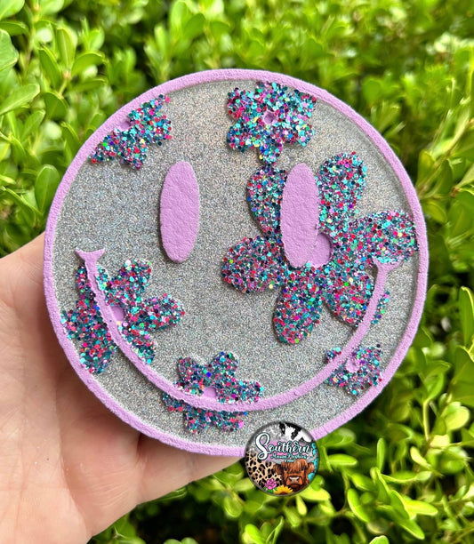 Floral Smiley Car Freshie