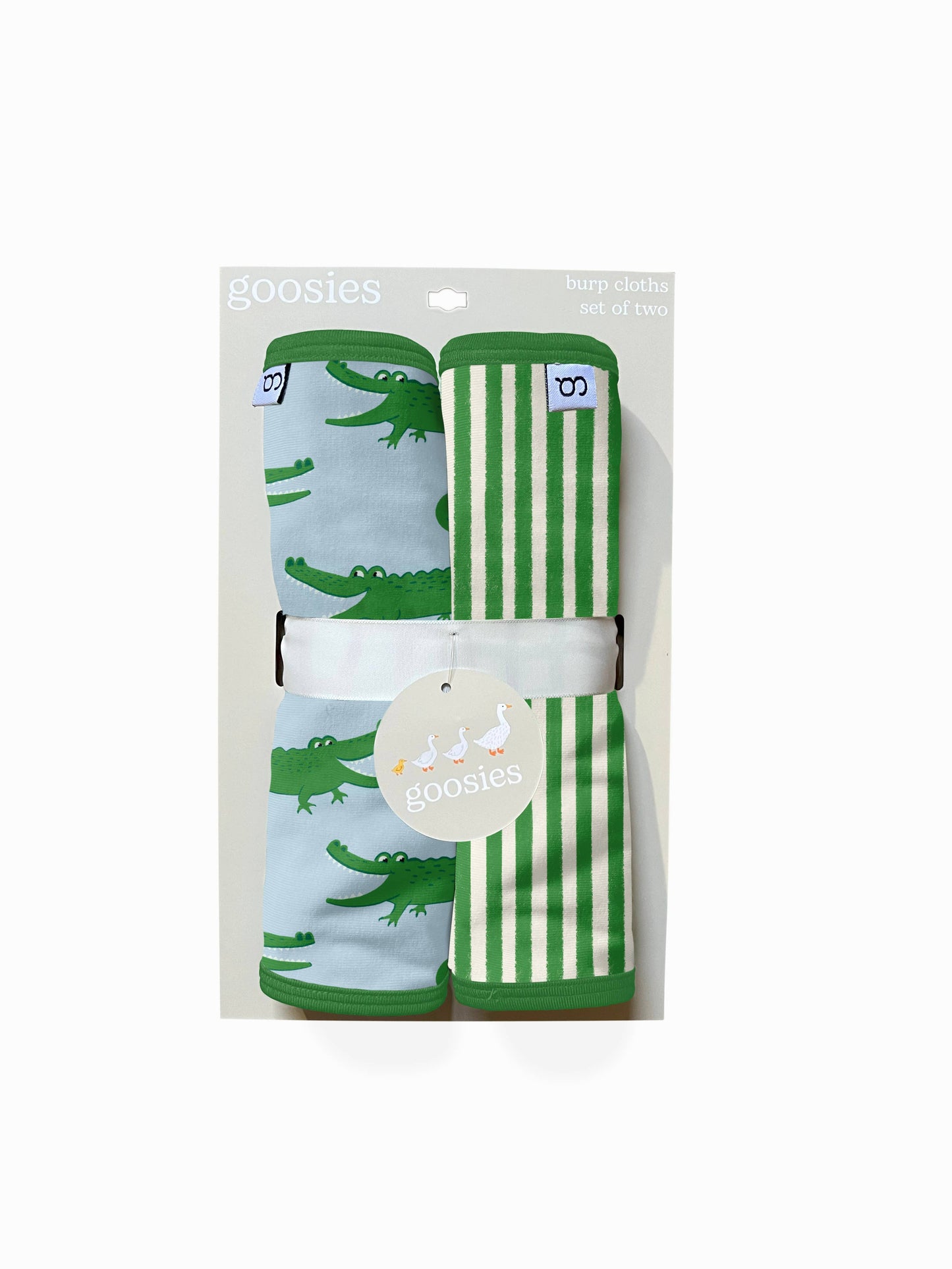 Blue Alligators Burp Cloth Set