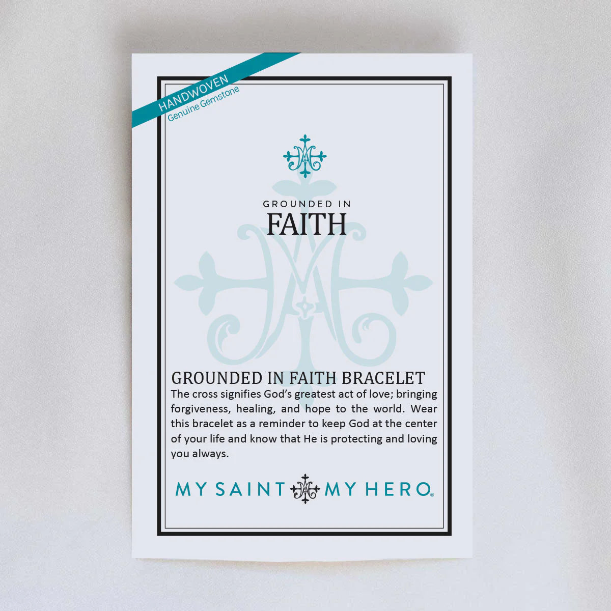 Grounded In Faith Bracelet- Black/Silver