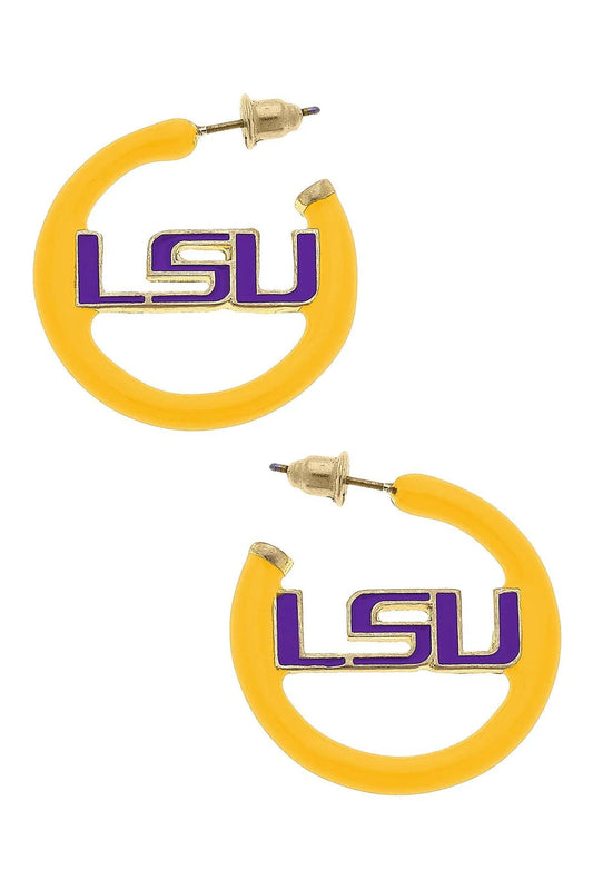 LSU Tigers Logo Enamel Earrings