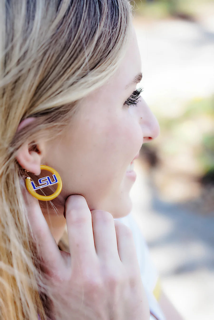 LSU Tigers Logo Enamel Earrings