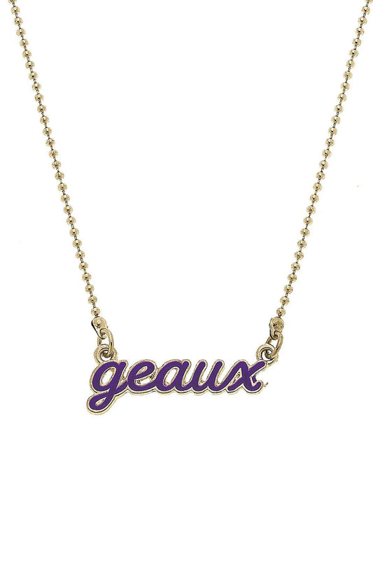 Geaux Script Necklace