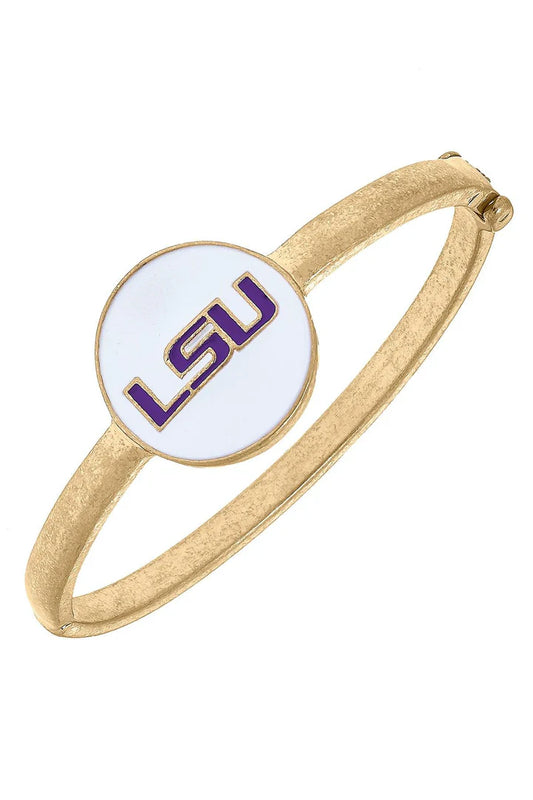 LSU Tigers Enamel Statement Hinge Bangle