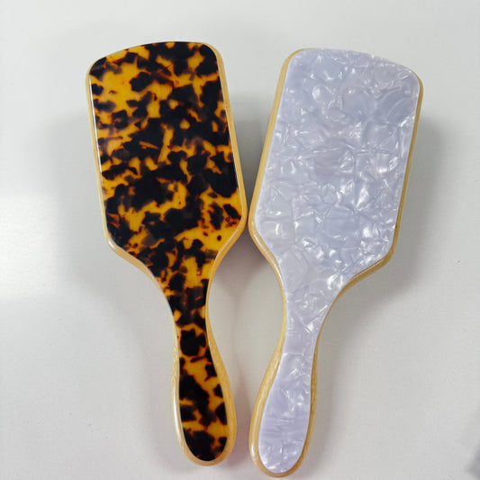 Acrylic Back Boar Bristle Paddle Brush