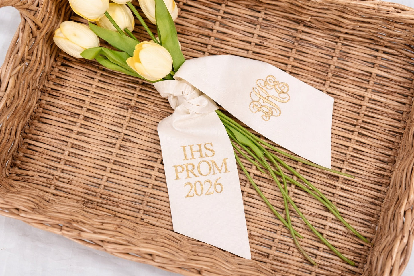 Custom Embroidered Prom Bow