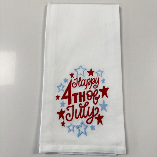 Happy 4th of July Stars Towel