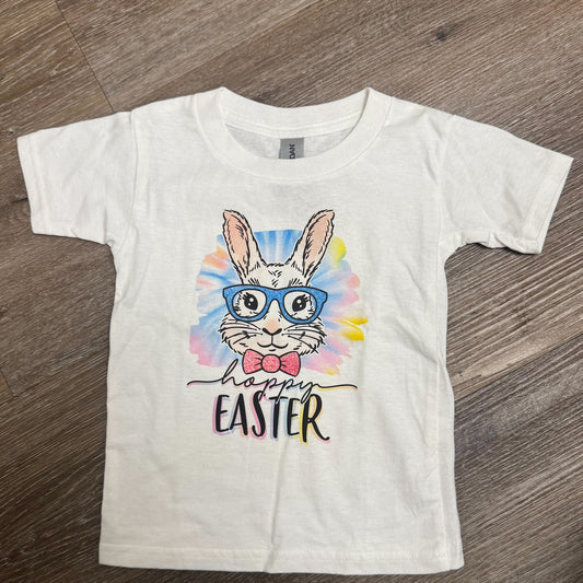 Happy Easter Bunny w/ Glasses Toddler Tee  3T