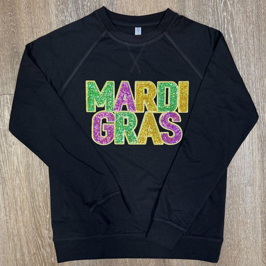 Mardi Gras Sequin Raglan Sweatshirt