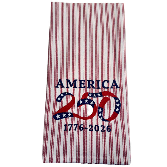 250 Years Towel Red Ticking