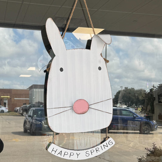 Tin Bunny Door Hanger